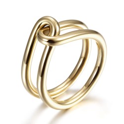 Custom Meaningful 14k Gold Plated 316L stainless steel Knot Ring