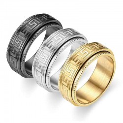 Titanium Steel Couple Rings for Men Anti-Anxiety & Stress Relief Stainless Steel Jewelry for Weddings Engagements or Gifts